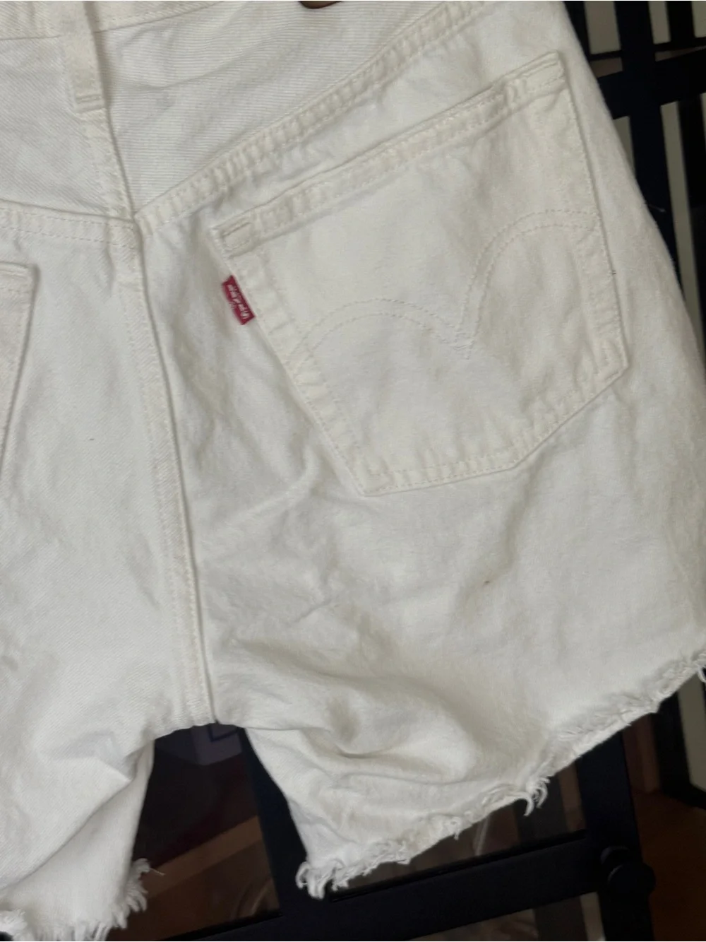Levi’s 501 Original denim Shorts high waisted jean Disco Nights revolve raw hem